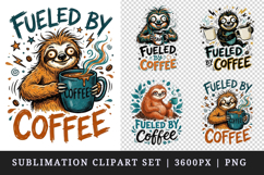 Coffee lover clipart printable sublimation design png Product Image 1