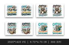 Coffee lover mug wrap printable sublimation design Product Image 2