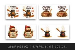 Coffee Lover mug wrap printable sublimation design Product Image 2