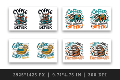 Coffee lover mug wrap printable sublimation design Product Image 2