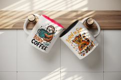Coffee lover mug wrap printable sublimation design Product Image 3