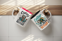Coffee lover mug wrap printable sublimation design Product Image 3