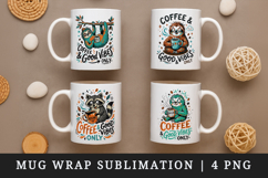 Coffee lover mug wrap printable sublimation design Product Image 1