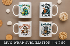 Coffee lover mug wrap printable sublimation design Product Image 1