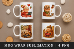 Coffee Lover mug wrap printable sublimation design Product Image 1