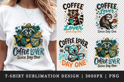 Coffee lover t-shirt printable sublimation design png Product Image 1