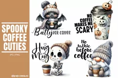 Coffee Cute Bat Batty for Coffee Clipart JPG PNG Download Product Image 2