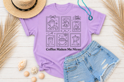 Coffee Makes Me Nicer Coffee Stamp PNG Product Image 4