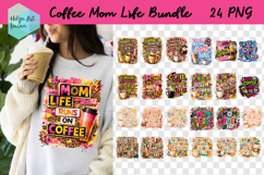 Coffee Mom Life Bundle. Funny Quote Collage. Clipart Product Image 1