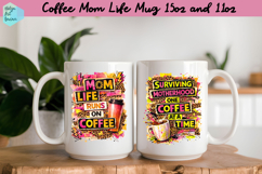 Coffee Mom Life Quote Collage Mug 15 oz and 11 oz Product Image 1