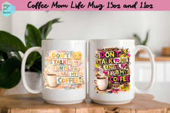 Coffee Mom Life Quote Collage Mug 15 oz and 11 oz Product Image 1