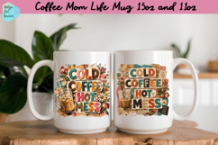 Coffee Mom Life Quote Collage Mug 15 oz and 11 oz Product Image 1
