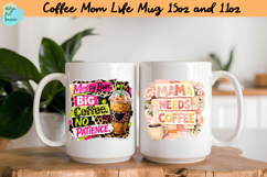 Coffee Mom Life Quote Collage Mug 15 oz and 11 oz Product Image 1