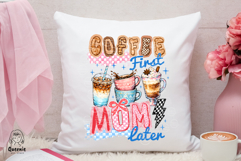 Coffee Mom Life Retro Girly Mom Shirt Coffee Lover Mama Product Image 3