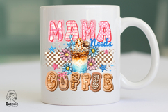 Coffee Mom Life Retro Girly Mom Shirt Coffee Lover Mama Product Image 4