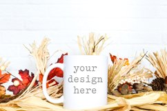 11 OZ Coffee Cup Mug Fall Autumn Mockup |Add SVG Sublimation Product Image 1