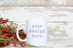 Sublimation 11 OZ Coffee Cup Mug Holiday Mockup | Add SVG Product Image 1