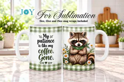 SARCASTIC QUOTE SUBLIMATION MUG DESIGN, COFFEE MUG WRAP Product Image 2