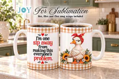 SARCASTIC QUOTE SUBLIMATION MUG DESIGN, COFFEE MUG WRAP Product Image 1
