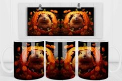 FALL CAPYBARA COFFEE MUG WRAP SUBLIMATION DESIGN Product Image 2