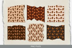 Coffee Pattern Torn Paper - Scrapbook Embellishment Product Image 1