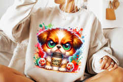 Coffee Please PNG, Dog PNG, Dog Lover PNG, Funny Dog PNG Product Image 3