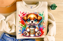 Coffee Please PNG, Dog PNG, Dog Lover PNG, Funny Dog PNG Product Image 3