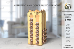 Coffee Pod Stands Laser Cut Design. Coffee Capsule Holder Product Image 1