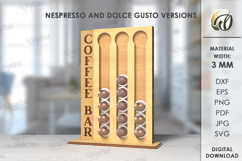 Coffee Pod Stands Laser Cut Design. Coffee Capsule Holder Product Image 1