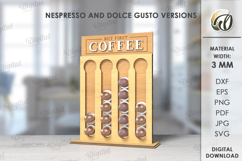 Coffee Pod Stands Laser Cut Design. Coffee Capsule Holder Product Image 1