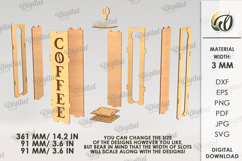 Coffee Pod Stands Laser Cut Design. Coffee Capsule Holder Product Image 2