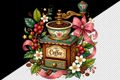 Coffee tumbler, mug wrap, clipart sublimation design Product Image 2