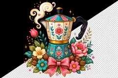 Coffee tumbler, mug wrap, clipart sublimation design Product Image 2