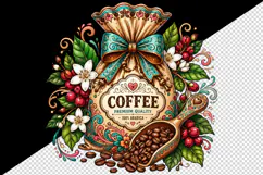 Coffee tumbler, mug wrap, clipart sublimation design Product Image 2