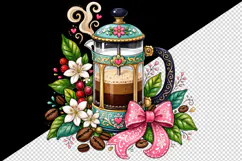 Coffee tumbler, mug wrap, clipart sublimation design Product Image 2