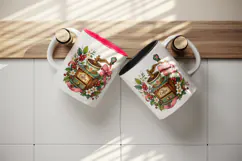 Coffee tumbler, mug wrap, clipart sublimation design Product Image 3