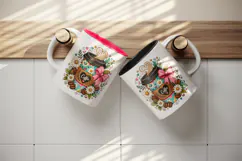 Coffee tumbler, mug wrap, clipart sublimation design Product Image 3