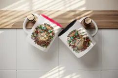 Coffee tumbler, mug wrap, clipart sublimation design Product Image 3