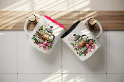 Coffee tumbler, mug wrap, clipart sublimation design Product Image 3