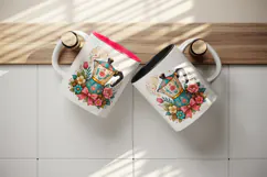 Coffee tumbler, mug wrap, clipart sublimation design Product Image 3