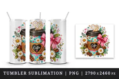 Coffee tumbler, mug wrap, clipart sublimation design Product Image 4