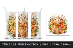 Coffee tumbler, mug wrap, clipart sublimation design Product Image 4