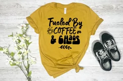 Fueled By Coffee and Chaos  I Coffee Quotes SVG I Coffee Mugs SVG