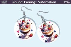 Coffee Latte Round Earrings | Valentine&#039;s Day Earrings Product Image 1
