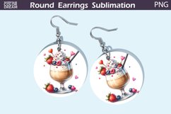 Coffee Latte Round Earrings | Valentine&#039;s Day Earrings Product Image 1