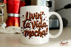 Funny coffee quote, Sublimation mug design, puns, lettering Product Image 1