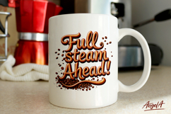 Funny coffee quotes, coffee sayings, sublimation mug design Product Image 1