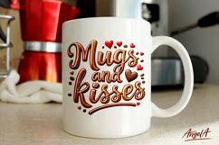 Funny coffee quotes, mugs and kisses, coffee mug sublimation Product Image 1