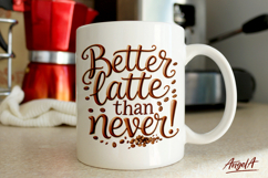 Coffee clipart, coffee quotes, coffee mug sublimation, latte Product Image 1