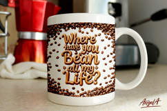Coffee clipart, coffee quotes, coffee mug sublimation, puns Product Image 1
